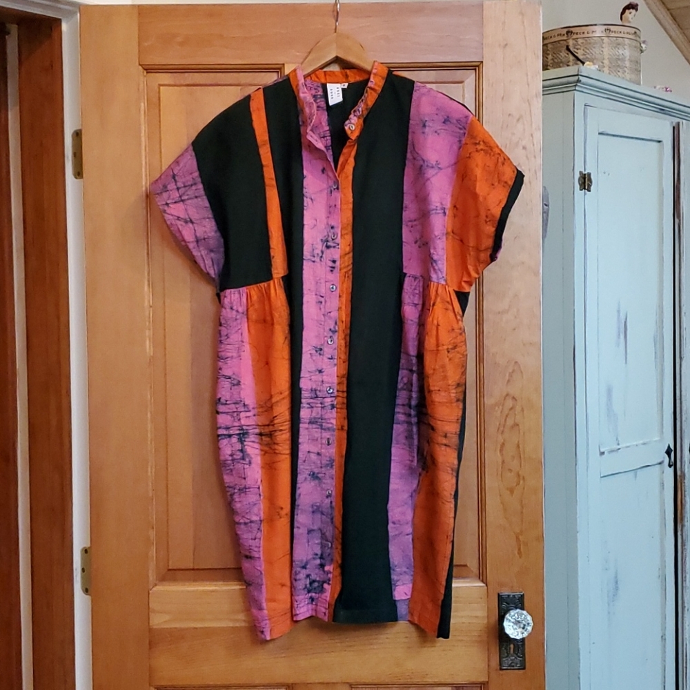 Osei-duro Bata Dress-Carmine